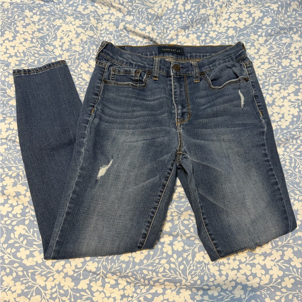 Aeropostale High Rise Skinny Jeans (2 Short)